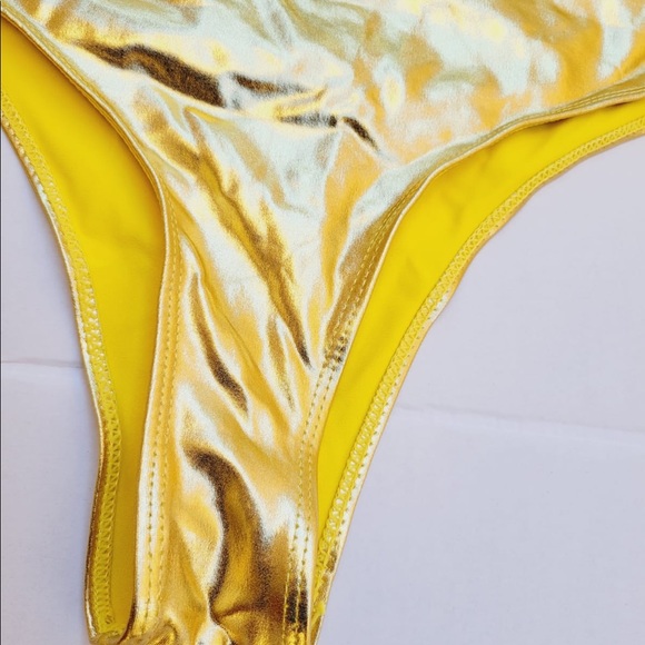 Womens One Piece Shiny Metallic Swimsuits  Size Medium - Picture 6 of 7